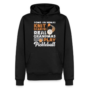 Pickleball Grandma Some Grandmas - Männer Premium Bio Hoodie - Schwarz - Vorne - Nico (187cm)