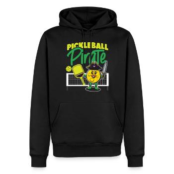 Pickleball Pirate Pickleball - Sweat à capuche Premium bio Homme - noir - Devant - Nico (187cm)