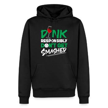 Pickleball Pun Wine Dink - Men’s Premium Organic Hoodie - black - Front - Nico (187cm)
