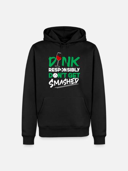Pickleball Pun Wine Dink - Men’s Premium Organic Hoodie - black