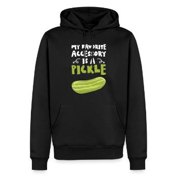 My Favorite Accessory Is A Pickle - Männer Premium Bio Hoodie - Schwarz - Vorne - Nico (187cm)