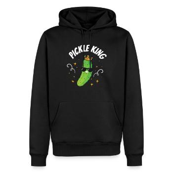 Pickle King - Männer Premium Bio Hoodie - Schwarz - Vorne - Nico (187cm)