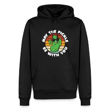 May The Pickle Be With You - Männer Premium Bio Hoodie - Schwarz - Vorne - Nico (187cm)