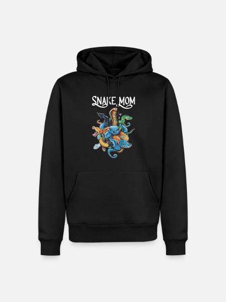 Snake Mom - Men’s Premium Organic Hoodie - black