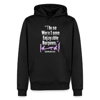 Burpees Girl Design pour femme aérobique - Sweat à capuche Premium bio Homme - noir - Devant - Nico (187cm)
