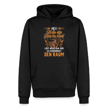 Hollandse Herdershond verschönert den Raum - Männer Premium Bio Hoodie - Schwarz - Vorne - Nico (187cm)