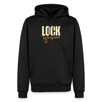 Lock Whisperer Serrurier Serrurier Sélecteur de serrure - Sweat à capuche Premium bio Homme - noir - Devant - Nico (187cm)