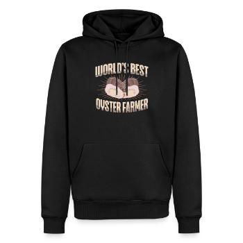 Le meilleur ostréiculteur du monde au Shucking Buddy - Sweat à capuche Premium bio Homme - noir - Devant - Nico (187cm)