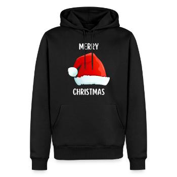 Joyeux Noël Drôle de Chemise de Noël - Sweat à capuche Premium bio Homme - noir - Devant - Nico (187cm)