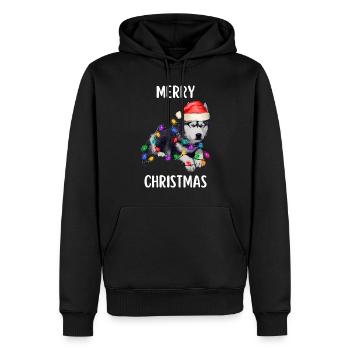 Joyeux Noël Drôle de Chemise de Noël - Sweat à capuche Premium bio Homme - noir - Devant - Nico (187cm)