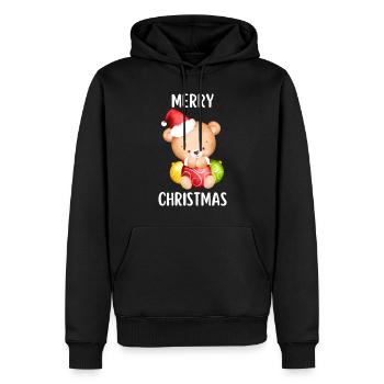 Joyeux Noël Drôle de Chemise de Noël - Sweat à capuche Premium bio Homme - noir - Devant - Nico (187cm)