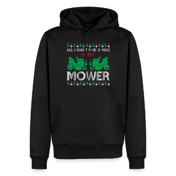 Tonte de Noël moche - Tout ce que je veux pour Noël est mon - Sweat à capuche Premium bio Homme - noir - Devant - Nico (187cm)