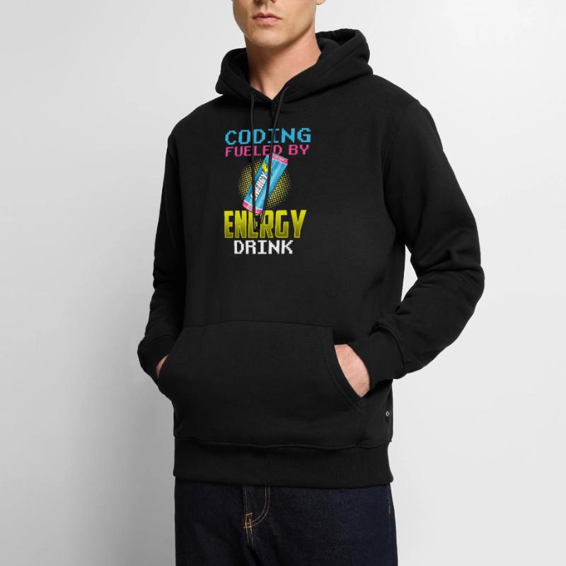 Programming with Energydrinks Coder Coding Code Men’s Premium Organic Hoodie