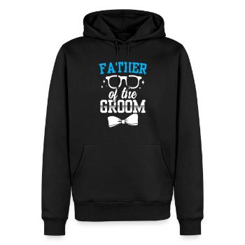 Fête de mariage du marié - Sweat à capuche Premium bio Homme - noir - Devant - Nico (187cm)