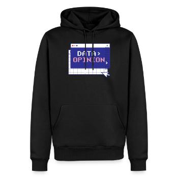 Data > Opinion Code Coding Programmierer Coder - Männer Premium Bio Hoodie - Schwarz - Vorne - Nico (187cm)