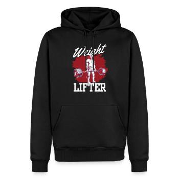 Haltérophilie Fitness Workout Gym Haltérophilie - Sweat à capuche Premium bio Homme - noir - Devant - Nico (187cm)