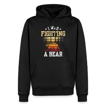 Ich Habe Mit Einem Bären Gekämpft Erholung Patient - Männer Premium Bio Hoodie - Schwarz - Vorne - Nico (187cm)