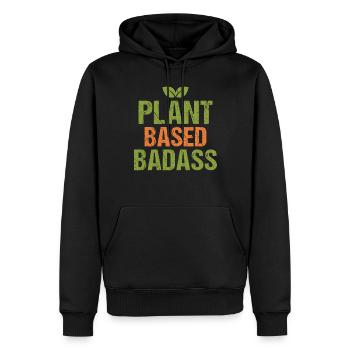 Veggie Lover Vegan Gift - Men’s Premium Organic Hoodie - black - Front - Nico (187cm)