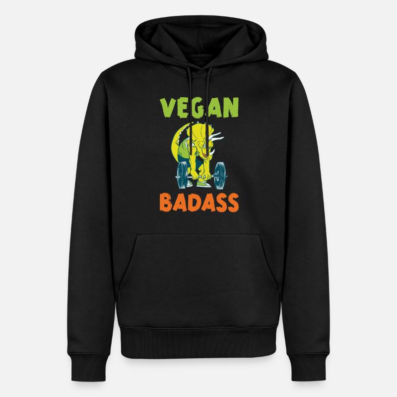 Veggie Lover Vegan Cadeau - Sweat à capuche Premium bio Homme - noir