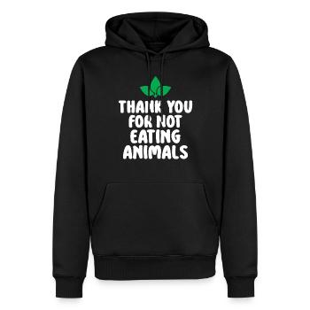 Veggie Lover Vegan Gift - Men’s Premium Organic Hoodie - black - Front - Nico (187cm)