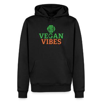 Veggie Lover Vegan Gift - Men’s Premium Organic Hoodie - black - Front - Nico (187cm)