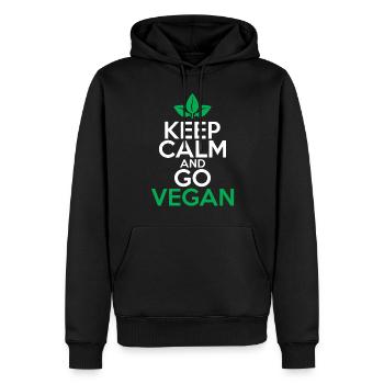 Veggie Lover Vegan Gift - Men’s Premium Organic Hoodie - black - Front - Nico (187cm)