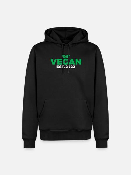 Veggie Lover Vegan Gift - Men’s Premium Organic Hoodie - black