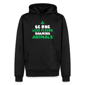 Veggie Lover Vegan Gift - Men’s Premium Organic Hoodie - black - Front - Nico (187cm)