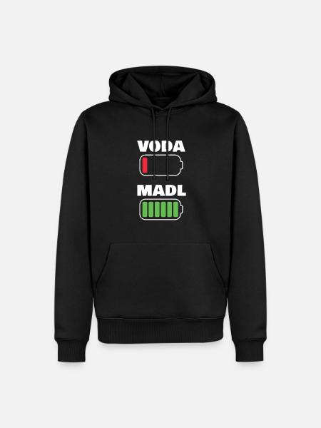 Voda Madl - Men’s Premium Organic Hoodie - black