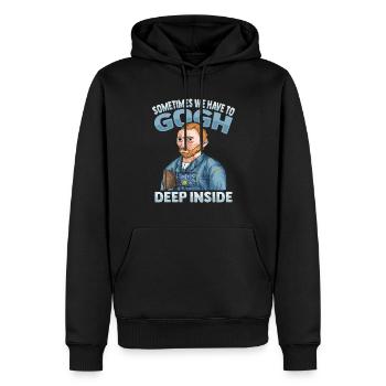 L’art de Van Gogh - Sweat à capuche Premium bio Homme - noir - Devant - Nico (187cm)