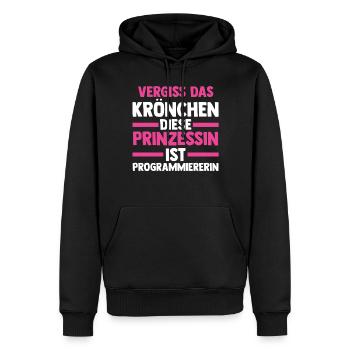 Programmieren Entwickler Prinzessin Programmierer - Männer Premium Bio Hoodie - Schwarz - Vorne - Nico (187cm)