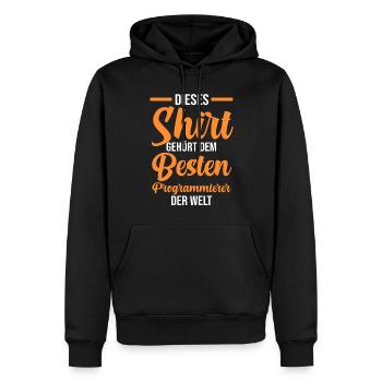 Programmieren Entwickler Coder Programmierer - Männer Premium Bio Hoodie - Schwarz - Vorne - Nico (187cm)