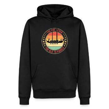 Dragon Boat Course Dragon Boat - Sweat à capuche Premium bio Homme - noir - Devant - Nico (187cm)