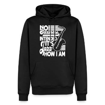 Saxophone Lecteur de saxophone - Sweat à capuche Premium bio Homme - noir - Devant - Nico (187cm)