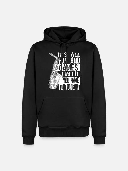 Saxophone Saxophone player - Men’s Premium Organic Hoodie - black