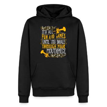 Trompeter Trompete Instrument Blechblasmusik - Männer Premium Bio Hoodie - Schwarz - Vorne - Nico (187cm)