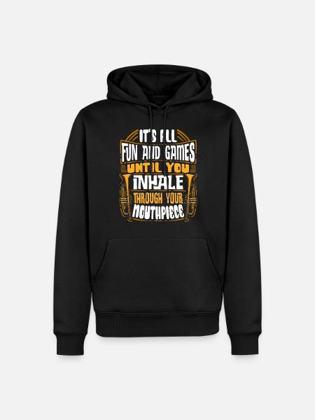 Trompeter Trompete Instrument Blechblasmusik - Männer Premium Bio Hoodie - Schwarz