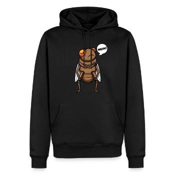 Cigale Insecte Têtu Pas d’entomologiste entomologiste - Sweat à capuche Premium bio Homme - noir - Devant - Nico (187cm)