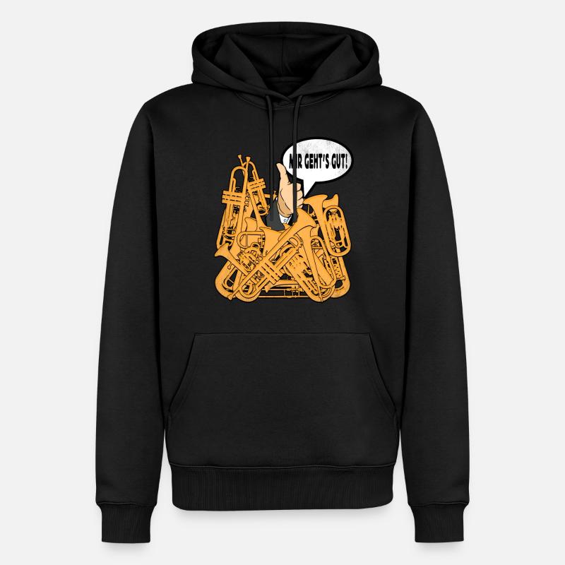 Trompete Blechblasinstrument Trompeter - Männer Premium Bio Hoodie - Schwarz