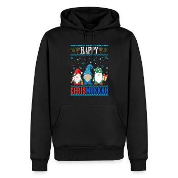 Fröhliche Chrismukkah Zwerge Weihnachten Chanukka - Männer Premium Bio Hoodie - Schwarz - Vorne - Nico (187cm)