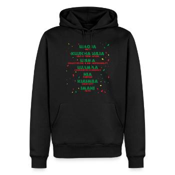 kwanzaa, kinara candle kwanzaa - Männer Premium Bio Hoodie - Schwarz - Vorne - Nico (187cm)