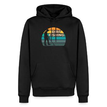 Dirt Fishing Metal Detecting Metalldetektion - Männer Premium Bio Hoodie - Schwarz - Vorne - Nico (187cm)