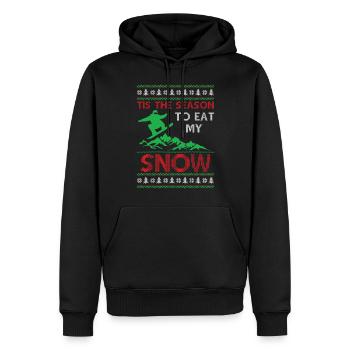Snowboarding Ugly Christmas - Tis The Season To Ea - Männer Premium Bio Hoodie - Schwarz - Vorne - Nico (187cm)