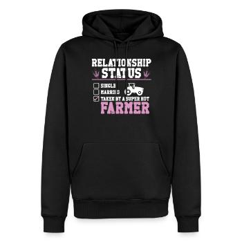 Farming Farmer Girl Girlfriend - Männer Premium Bio Hoodie - Schwarz - Vorne - Nico (187cm)