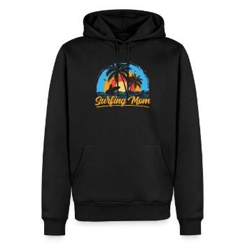 Surfing Mom Planche de surf Surfing Surfer - Sweat à capuche Premium bio Homme - noir - Devant - Nico (187cm)