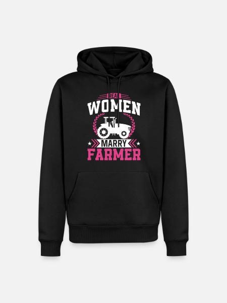 Farming Farmer Husband Wife - Men’s Premium Organic Hoodie - black