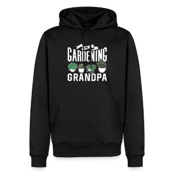 Je suis un jardinier grand-père jardinage - Sweat à capuche Premium bio Homme - noir - Devant - Nico (187cm)