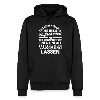 Hufbeschlagschmied Pferdeschmied Hufschmied - Männer Premium Bio Hoodie - Schwarz - Vorne - Nico (187cm)