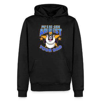 My Dad Can Arrest You Dad - Men’s Premium Organic Hoodie - black - Front - Nico (187cm)