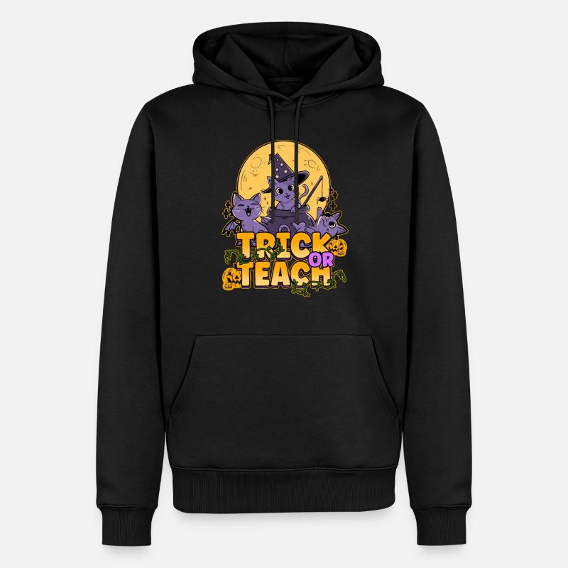 Trick Or Teach - Männer Premium Bio Hoodie - Schwarz